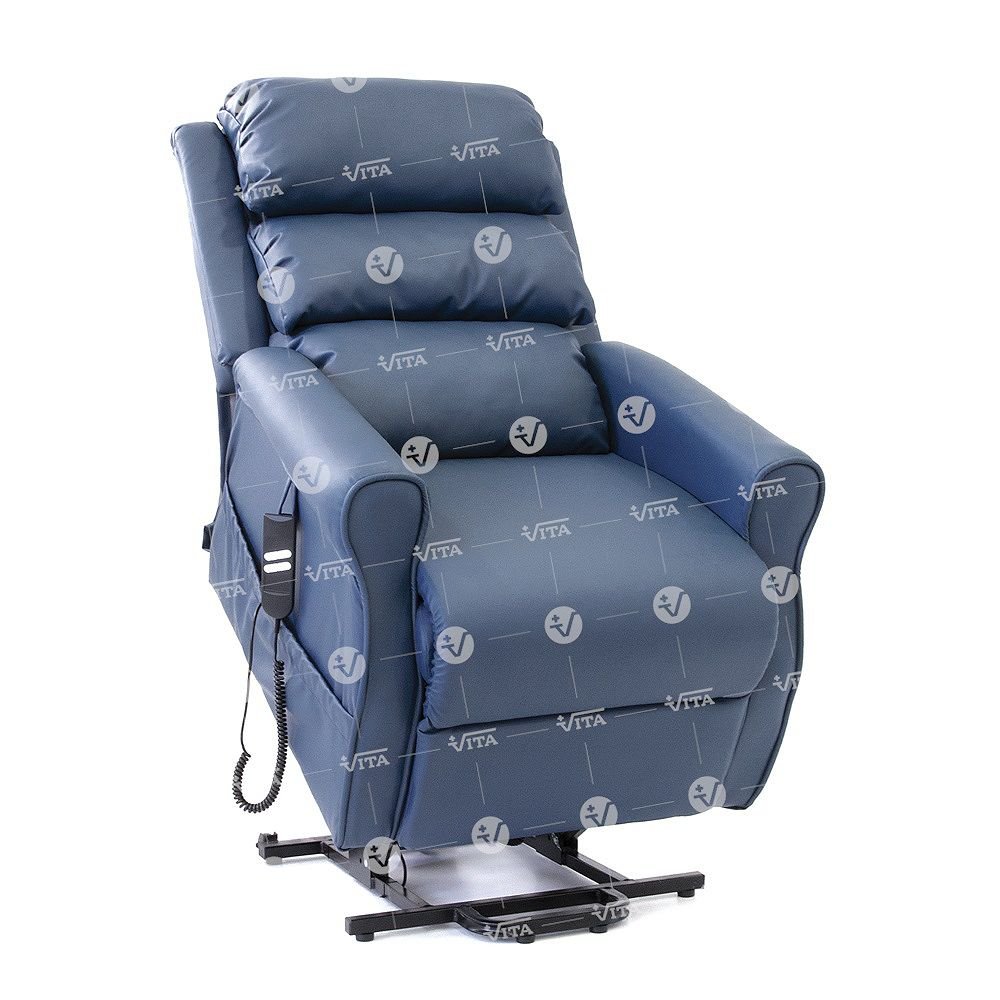 Πολυθρόνα Relax με Ανάκλιση ARIA 09-2-025 PU BLUE - Image 3
