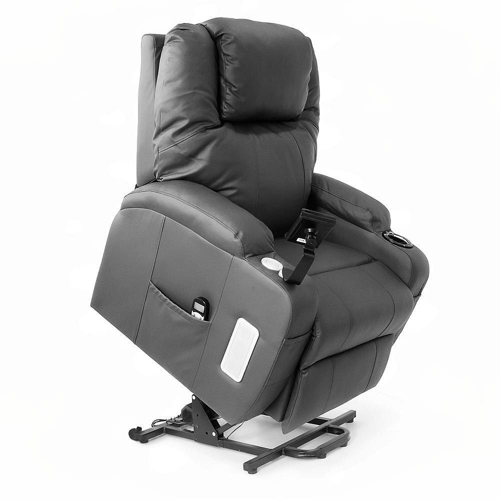 Πολυθρόνα Relax με Ανάκλιση HORIZON 09-2-188 PU BLACK - Image 4