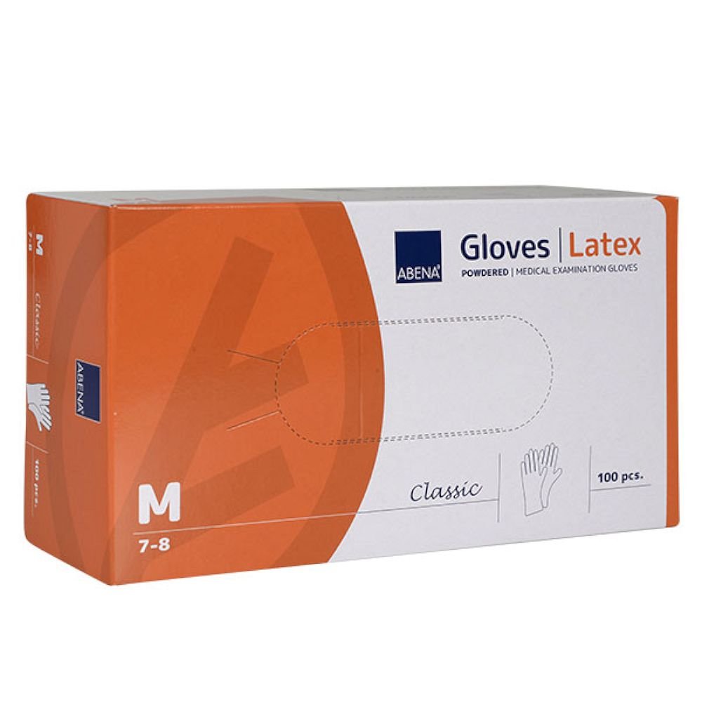 Εξεταστικά Γάντια Latex Abena Classic με Πούδρα 100τμχ - Image 3